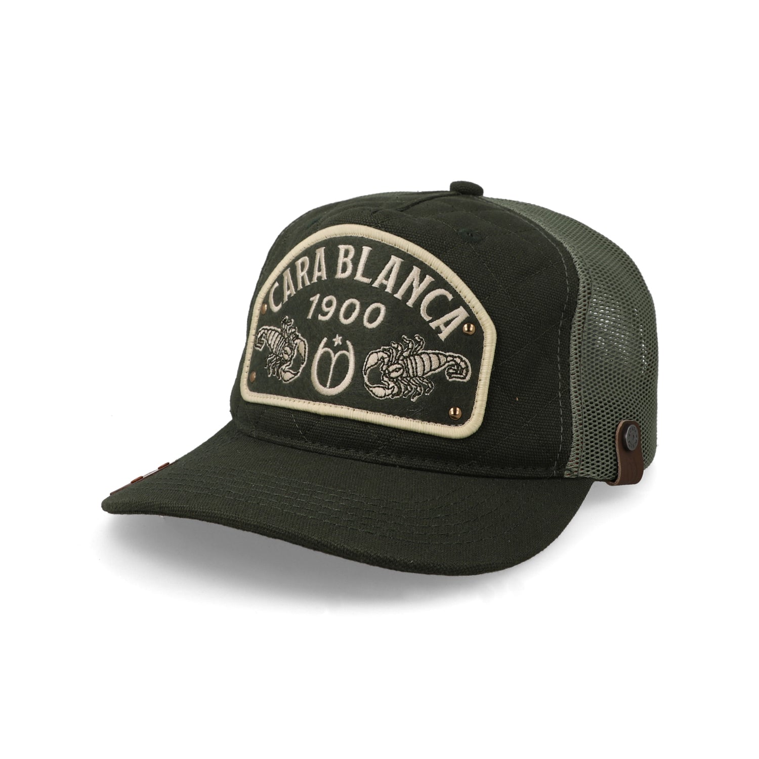 Gorra Cara Blanca Cattleman Scorpion Verde