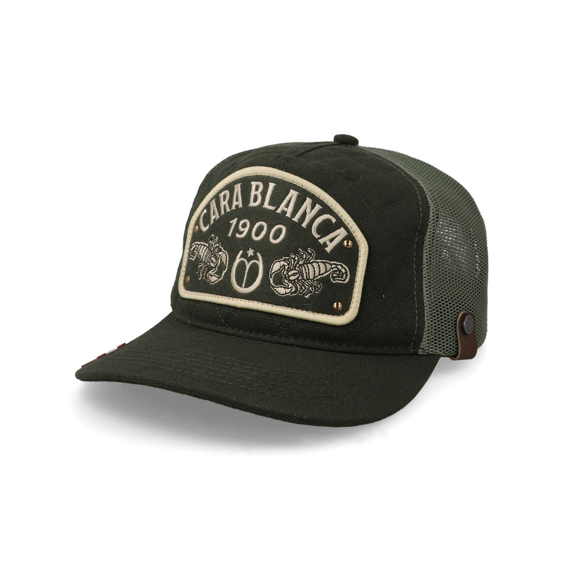 Gorra Cara Blanca Cattleman Scorpion Verde