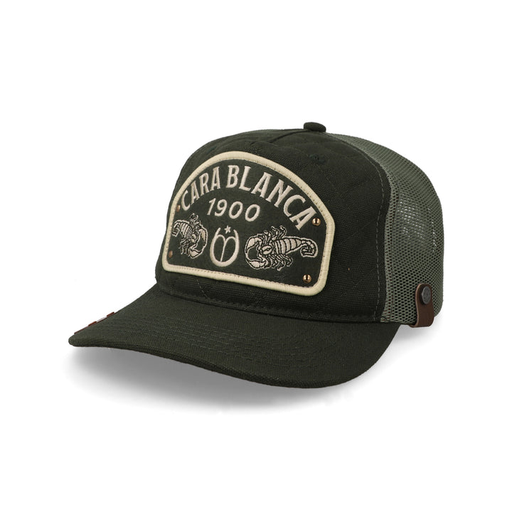 Gorra Cara Blanca Cattleman Scorpion Verde
