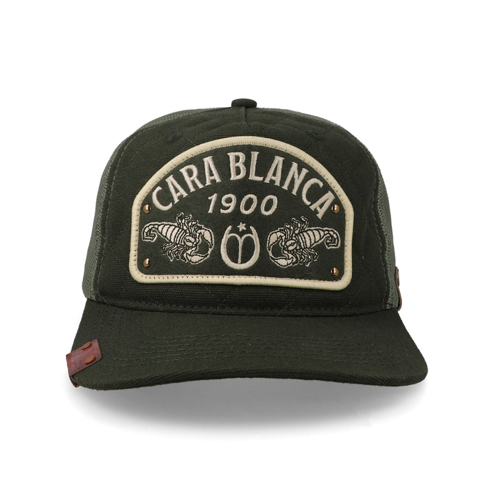 Gorra Cara Blanca Cattleman Scorpion Verde