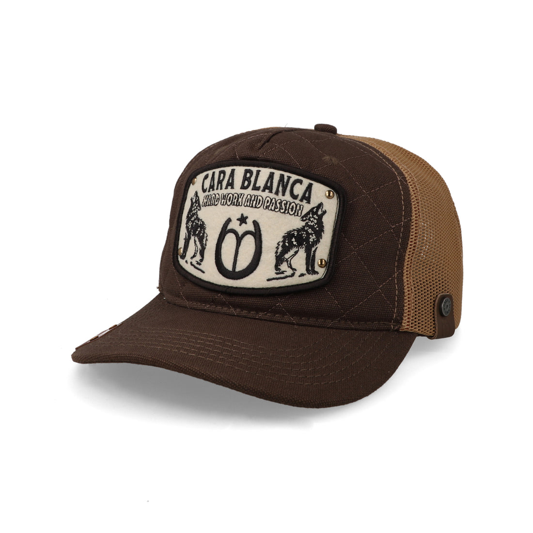 Gorra Cara Blanca Cattleman Bear Hardwork Café