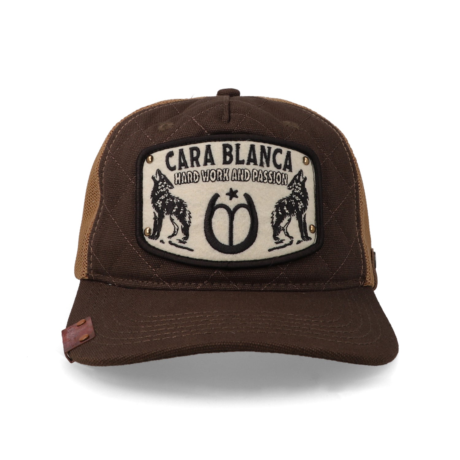 Gorra Cara Blanca Cattleman Bear Hardwork Café