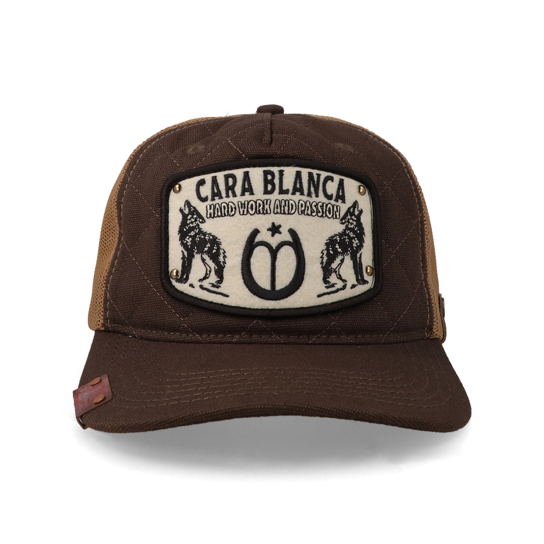 Gorra Cara Blanca Cattleman Bear Hardwork Café