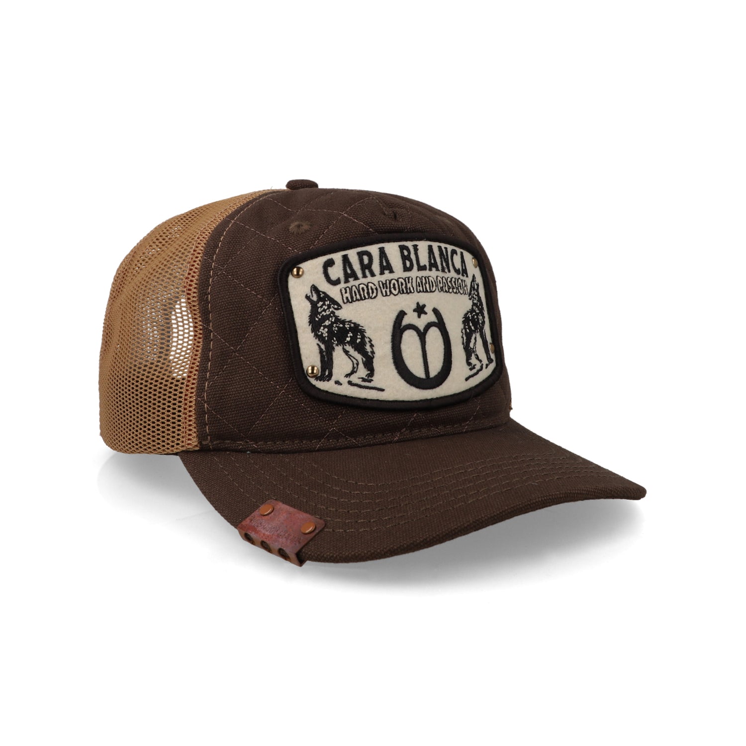Gorra Cara Blanca Cattleman Bear Hardwork Café