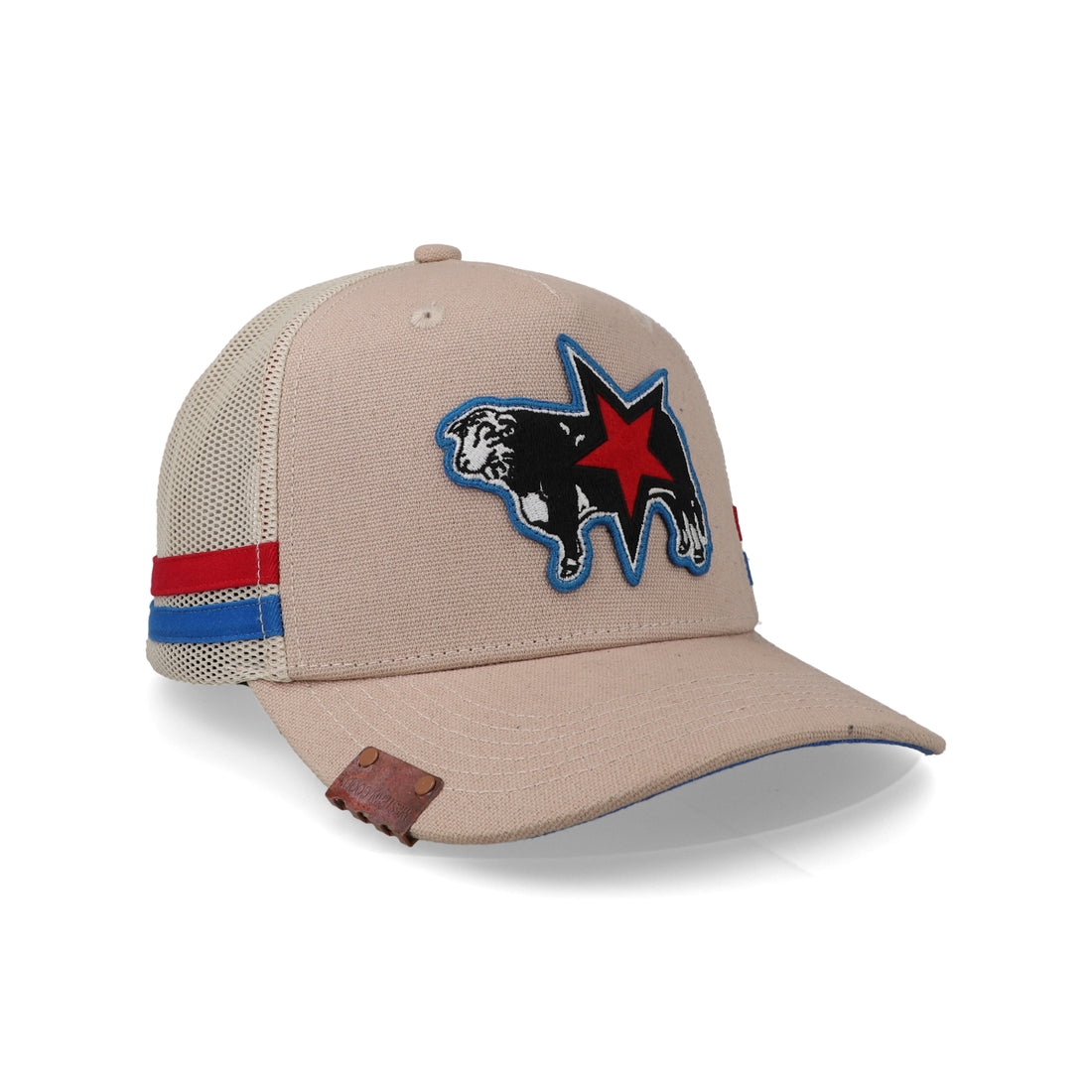 Gorra Cara Blanca Cattleman Double Line Hereford Beige
