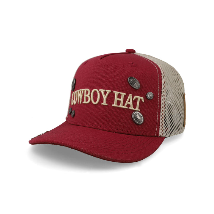 Gorra Cara Blanca Cowboy Hat Roja