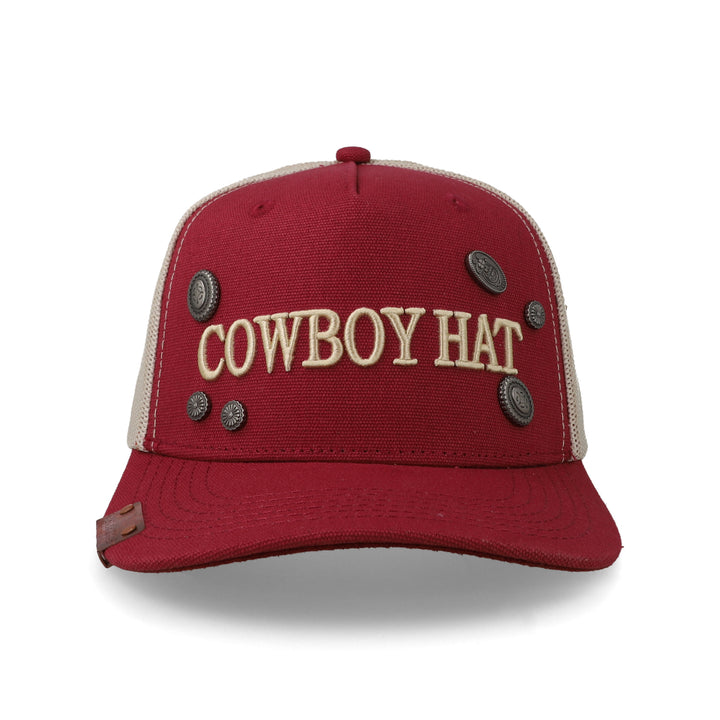 Gorra Cara Blanca Cowboy Hat Roja