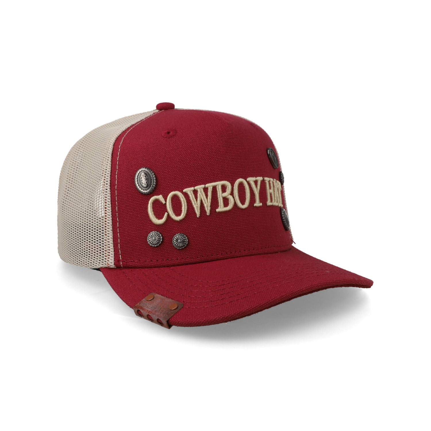 Gorra Cara Blanca Cowboy Hat Roja